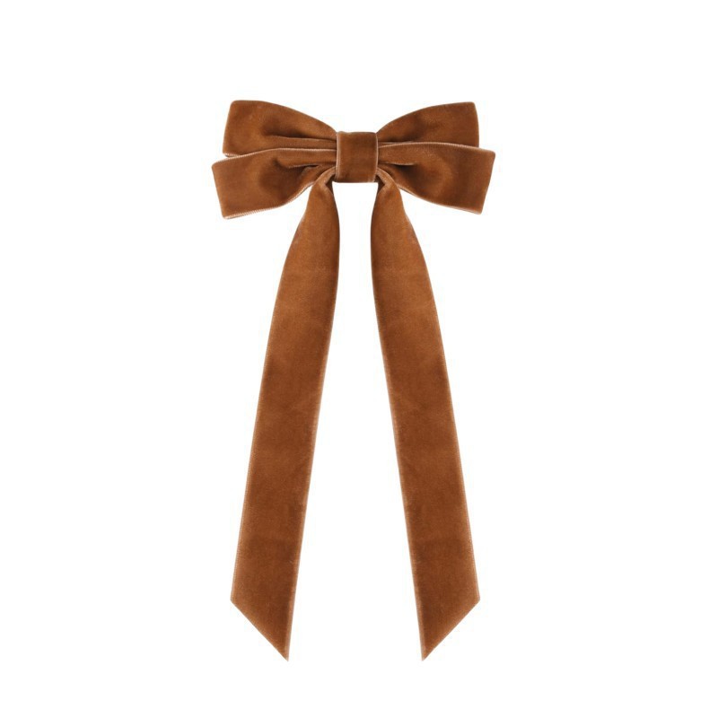 Luxury Velvet Bow Hair Clip Set (10 Pcs) - Simple Fashion Accessory for view 5