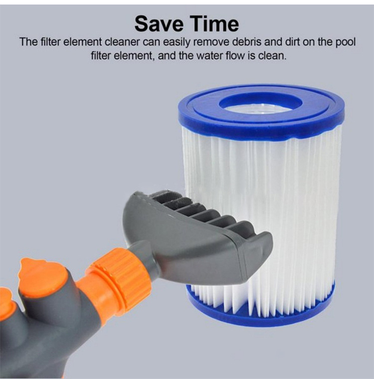 Handheld Pool Filter Cartridge Cleaning Brush - Essential Cleaning Accessory view 3