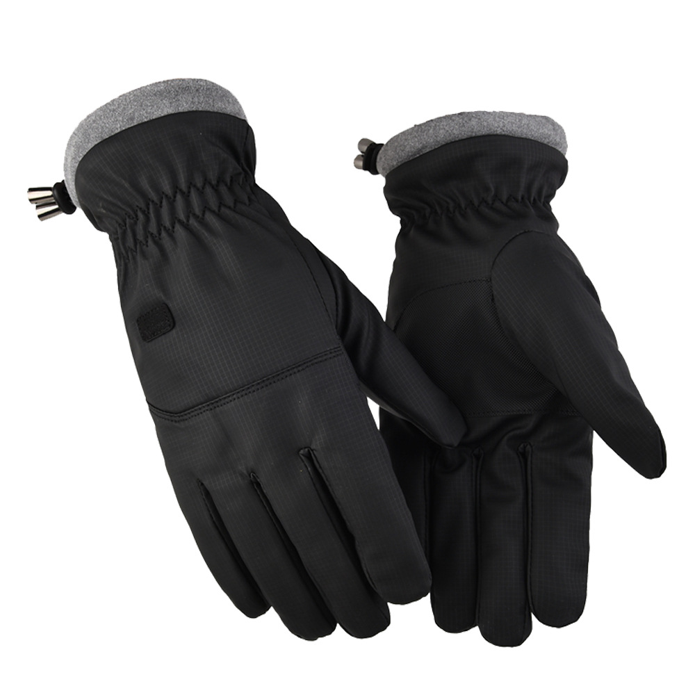 2-Pair Black Thermal Winter Gloves for Men and Women - Waterproof Windproof &