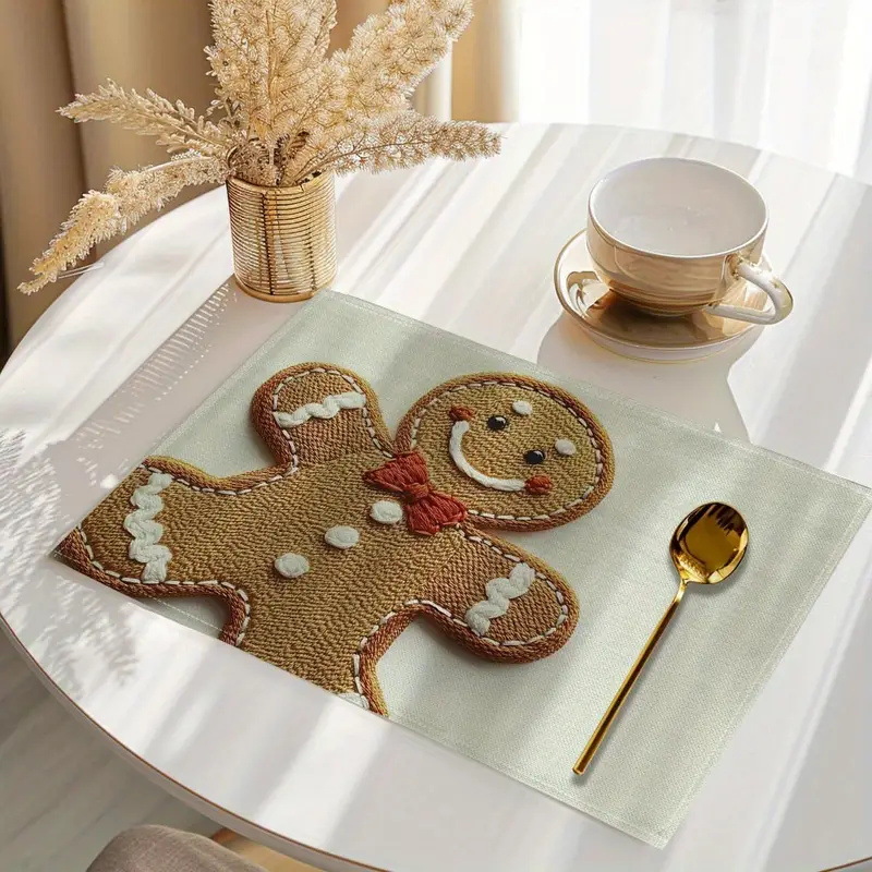 4-Pack Festive Printed Insulated Placemat for Australian Summer Holidays
