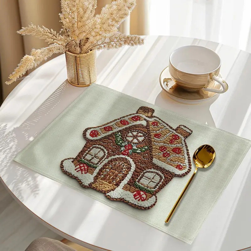 4-Pack Festive Printed Insulated Placemat for Australian Summer Holidays