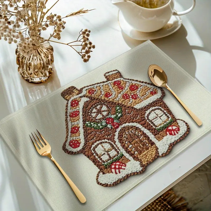 4-Pack Festive Printed Insulated Placemat for Australian Summer Holidays view 2