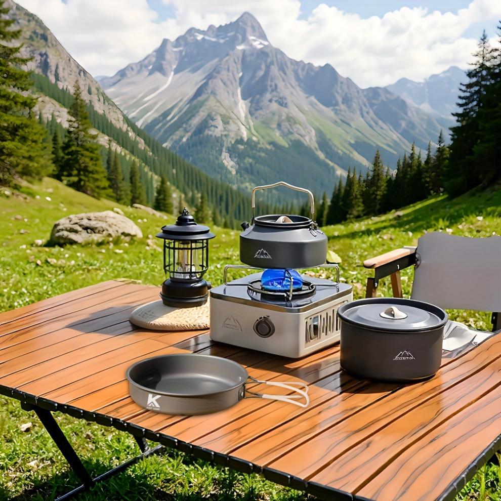 Portable & Foldable Outdoor Cookware Set - Lightweight Camping Pot