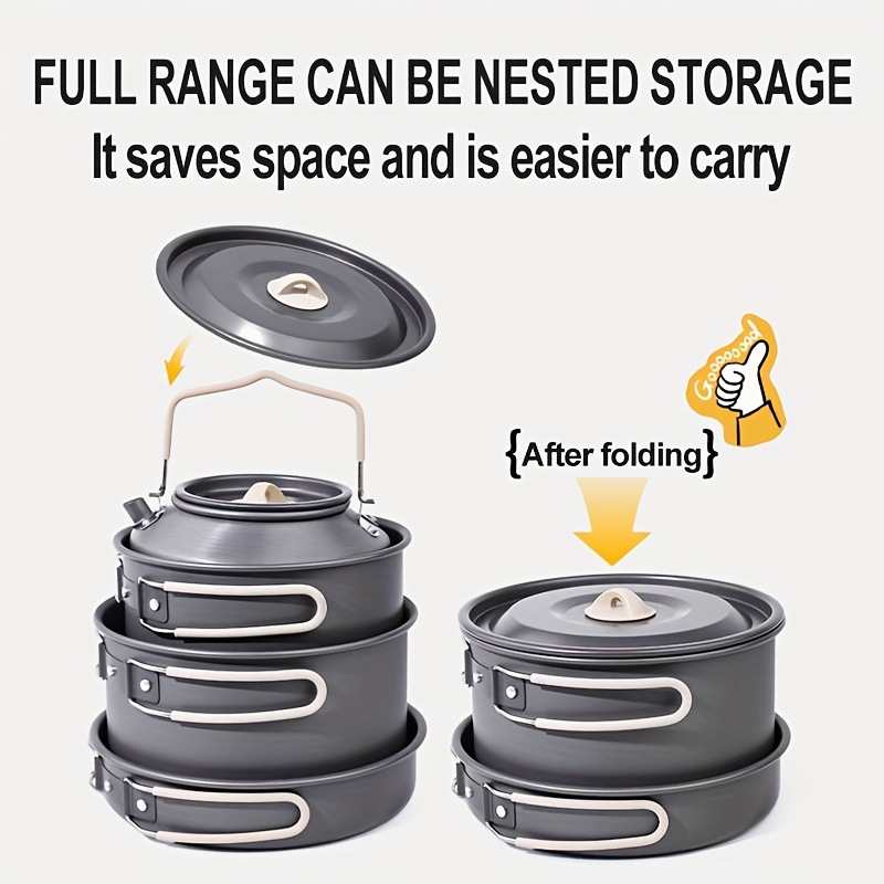 Portable & Foldable Outdoor Cookware Set - Lightweight Camping Pot view 2