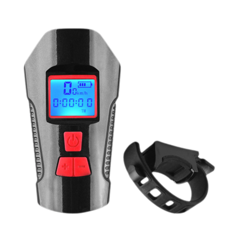 Red Professional 3-in-1 Waterproof Bicycle Headlight with Integrated