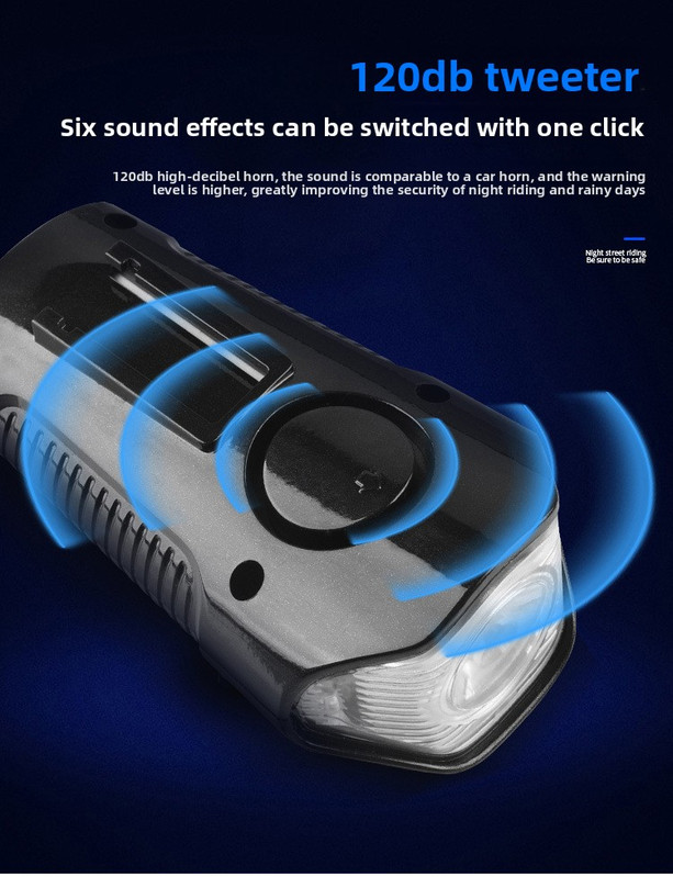 Blue Professional 3-in-1 Waterproof Bicycle Headlight with Integrated view 4