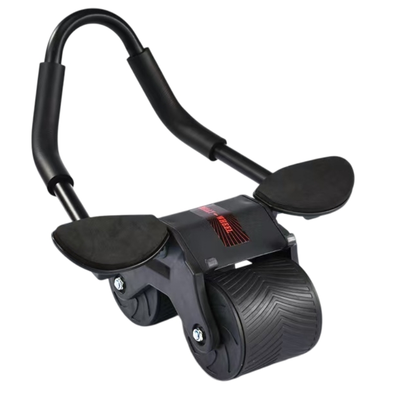 Black Multifunctional Abdominal Roller with Automatic Rebound - Core Strength