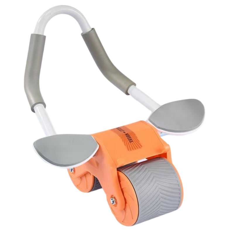 Orange Multifunctional Abdominal Roller with Automatic Rebound - Core Strength
