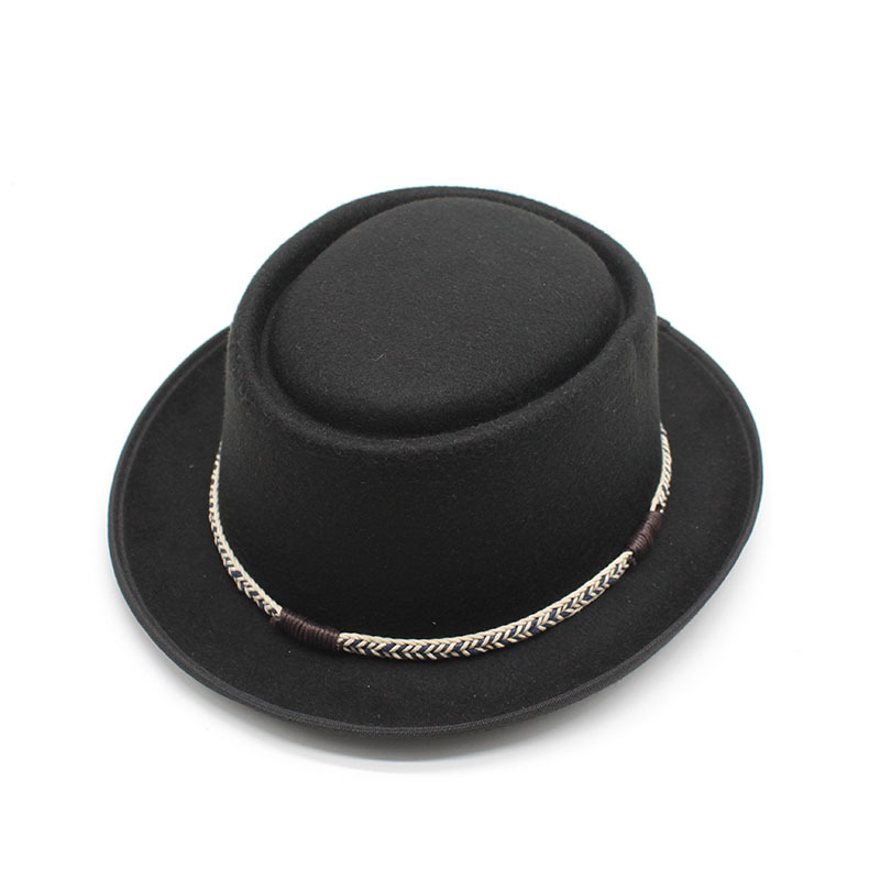 Grey Unisex Stylish Pure Woolen Short-Brimmed Fedora - Classic British view 3