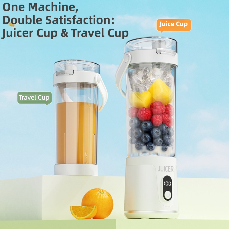 White Portable 600ml Wireless Juicer Blender with 12-Leaf Blades - 20 view 3