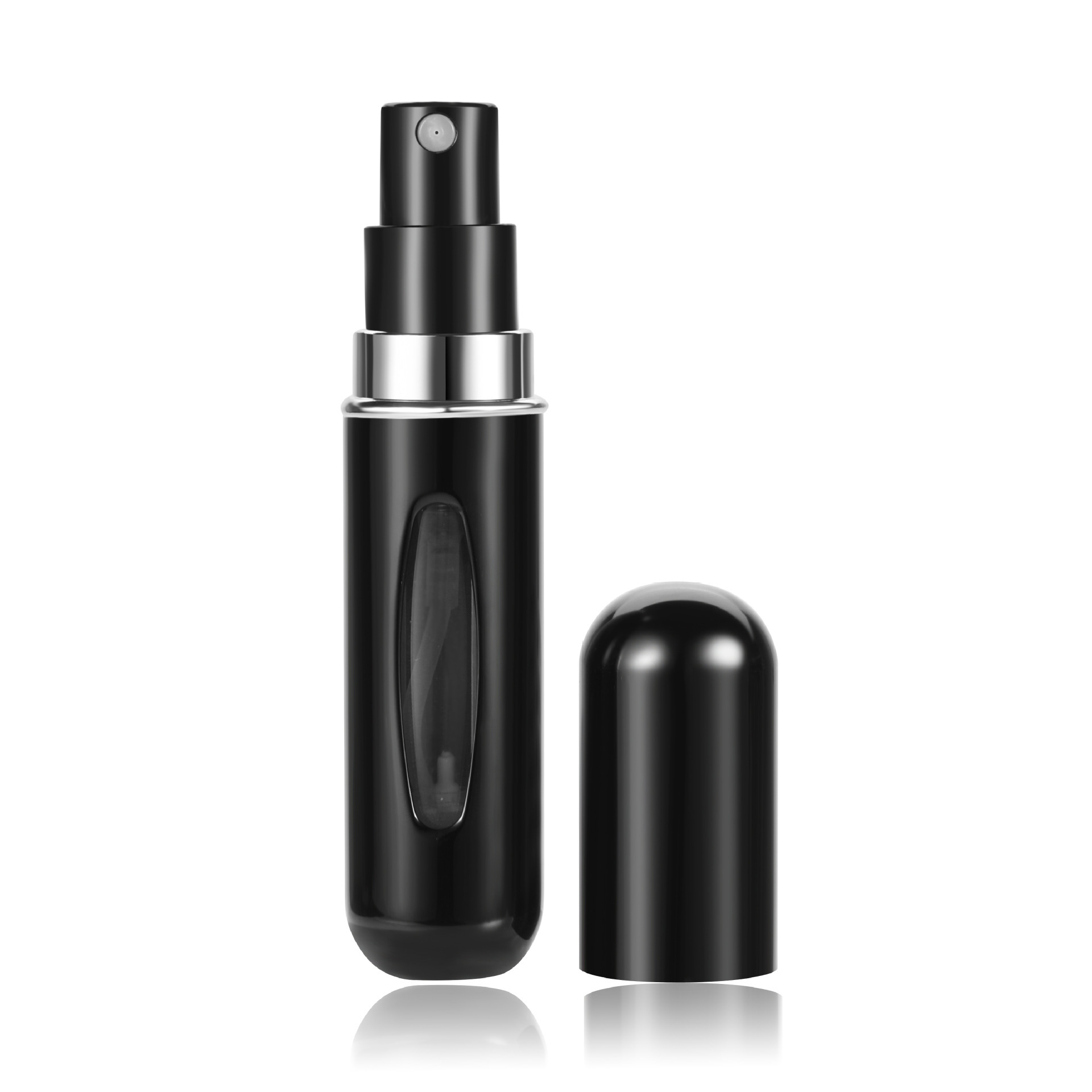 4PCS Black Portable Perfume Atomizer Bottle(5ML) - Refillable Travel Scent