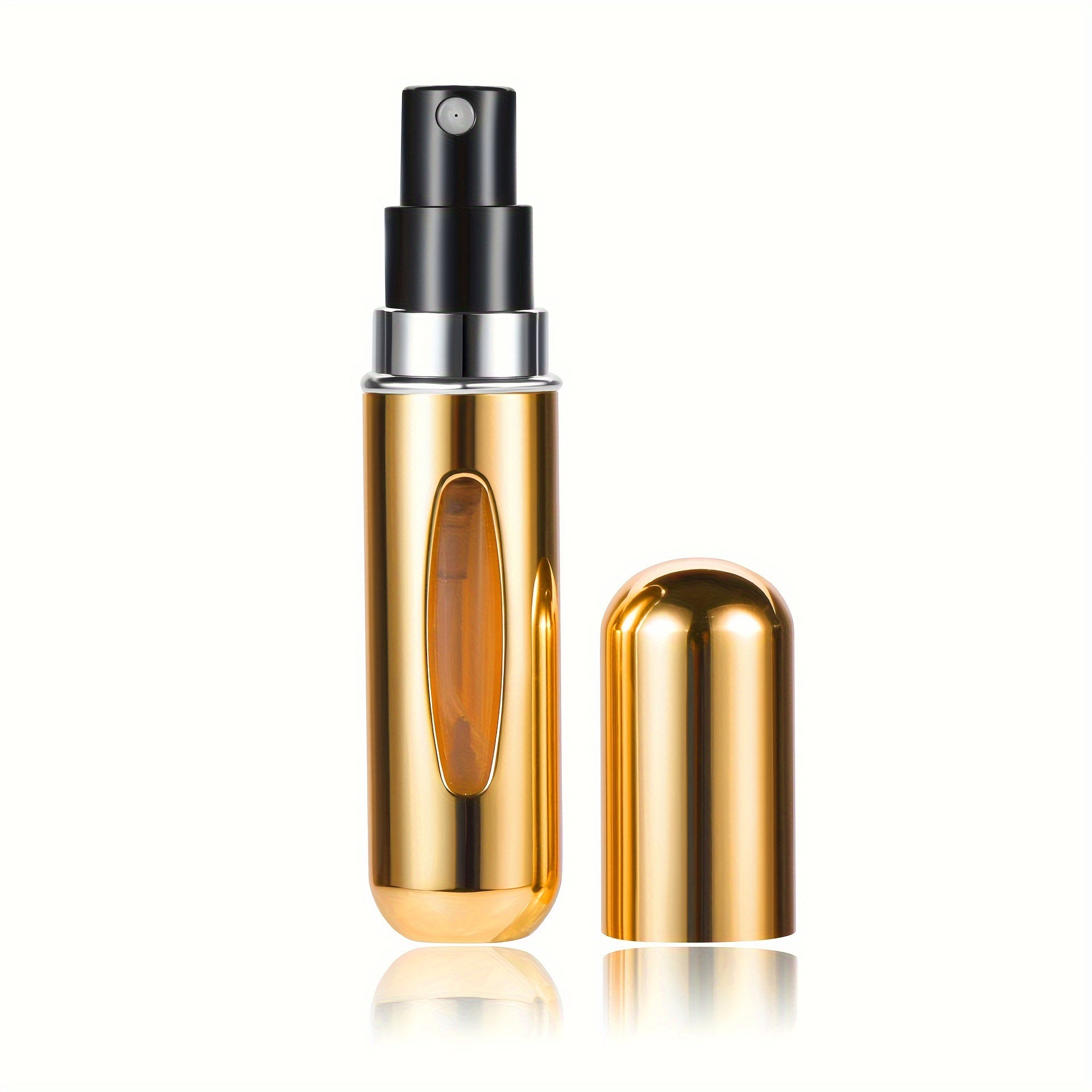 4PCS Gold Portable Perfume Atomizer Bottle(5ML) - Refillable Travel Scent Pump
