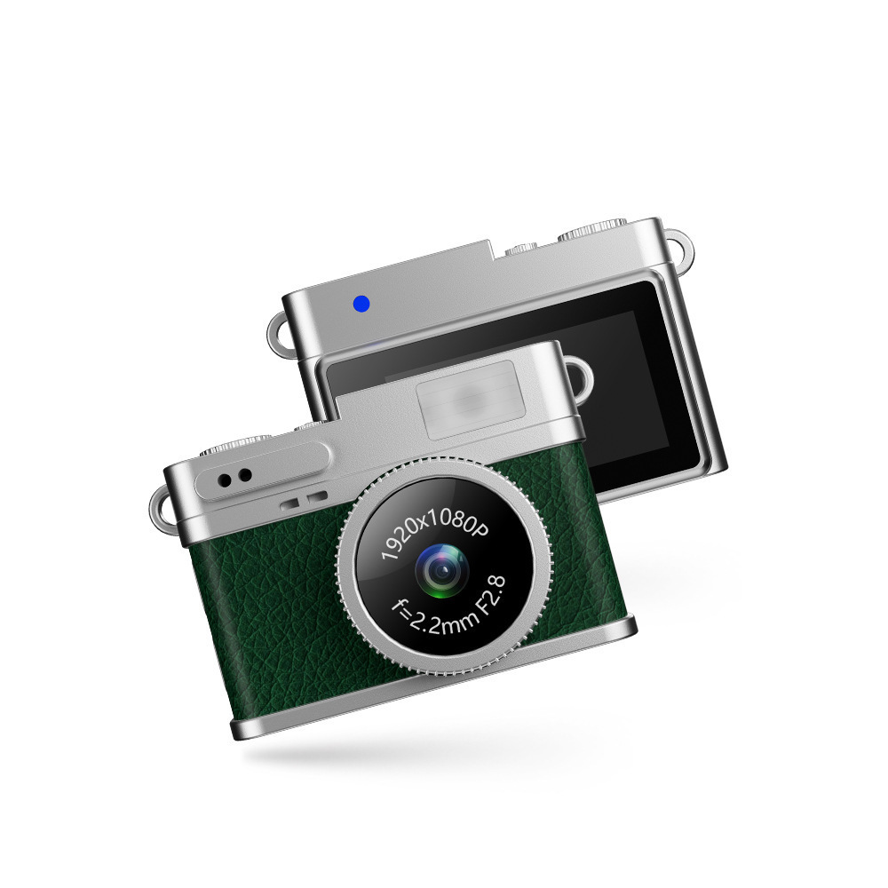 Retro Style Ultra-Mini Thumb Cam for Vlogging (Green) - Portable Digital Photo
