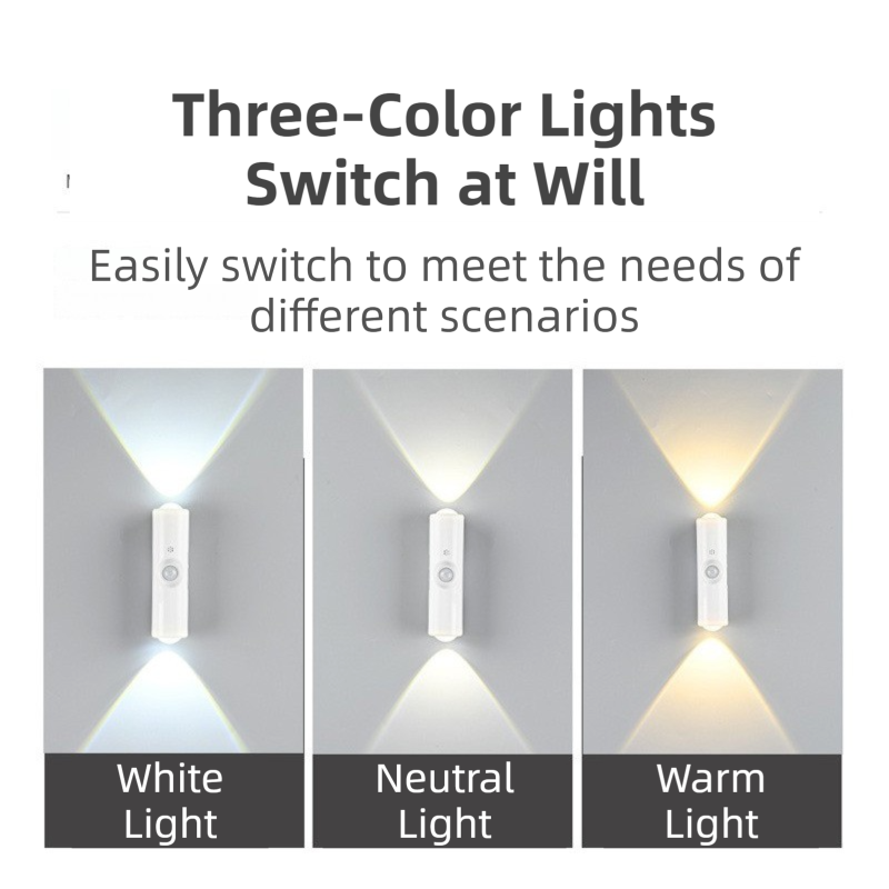 2-PCS Smart Motion Sensor Atmosphere Night Light(3-Level Color) - USB view 2