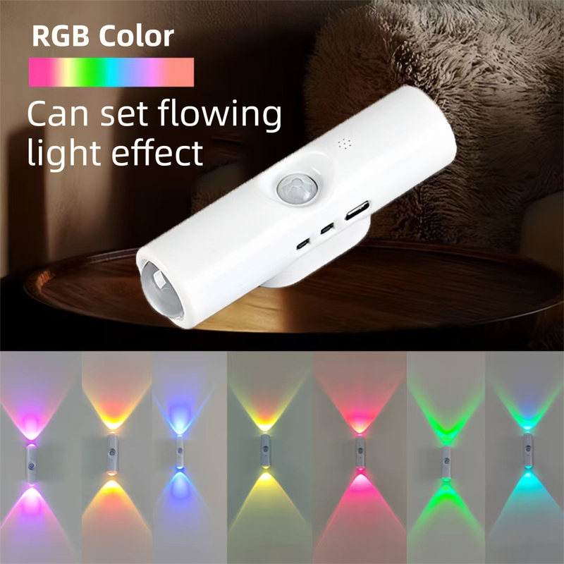 2-PCS Smart Motion Sensor Atmosphere Night Light(RGB Color) - USB Rechargeable view 2