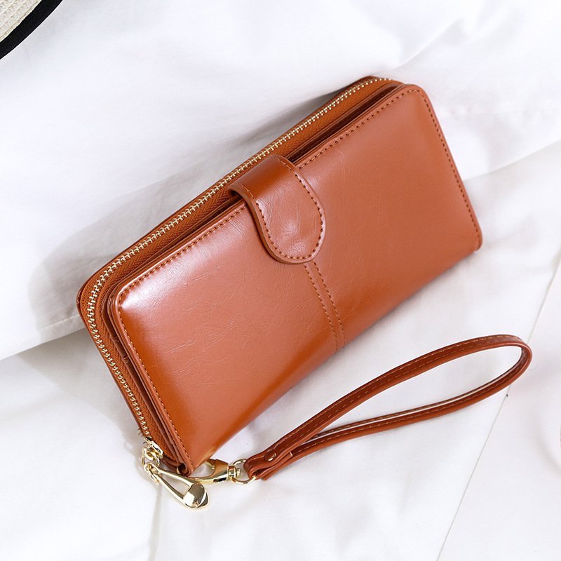 Black Women's Long Buckle Closure Wallet - PU Lether Large Capacity Multi-Slot view 4