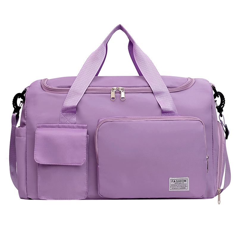 Purple Lightweight & Waterproof Sports Gym Bag with Separate Shoe Compartment