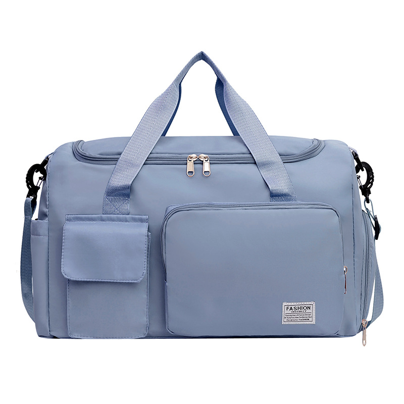 Blue Lightweight & Waterproof Sports Gym Bag with Separate Shoe Compartment