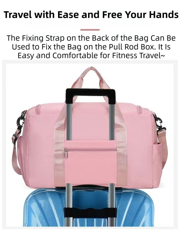 Blue Lightweight & Waterproof Sports Gym Bag with Separate Shoe Compartment view 5