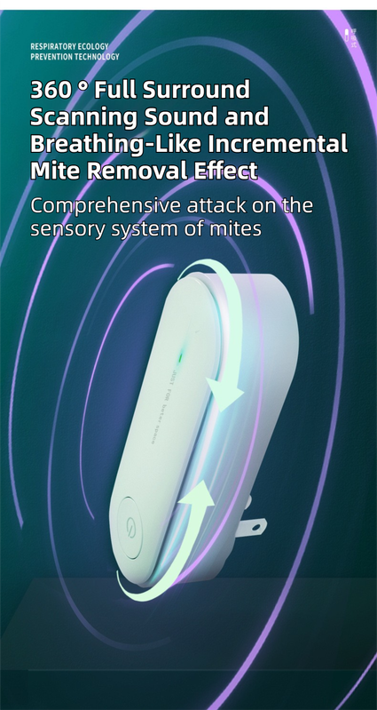 2-Pack Purple Household Ultrasonic Mite Remover and Sterilizer - USB Wireless view 5