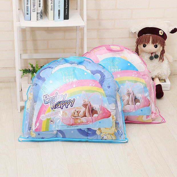 Pink Rabbit Portable 3-in-1 Mosquito Net Set with Soft Sleep Pad & Pillow view 2