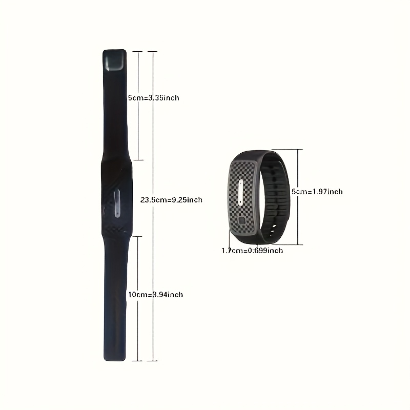 2-Pack White Portable Ultrasonic Mosquito Repellent Bracelet - Watch Style view 7