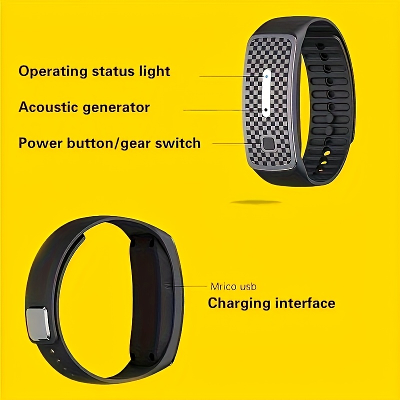 2-Pack Pink Portable Ultrasonic Mosquito Repellent Bracelet - Watch Style view 5