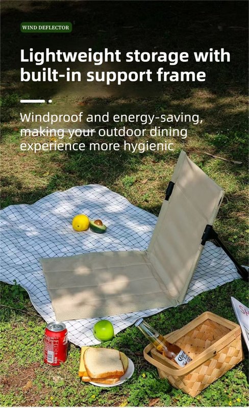Green Portable Folding Camping Chair with Backrest & Storage-Bag - Ultra-Light view 2