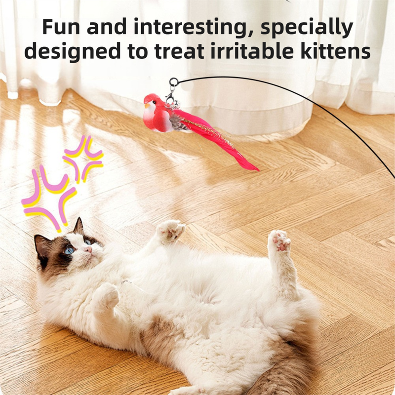 Interactive Self-Play Cat Wand with Suction Base view 2