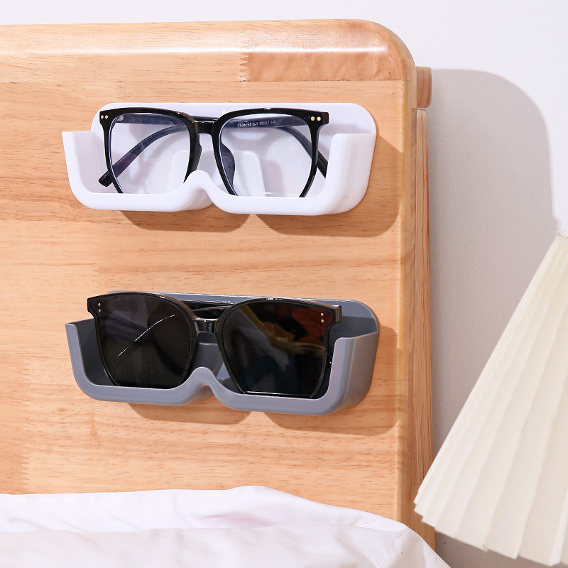 3-Pack Wall-Mounted Glasses Organizer - PET Bedside Bathroom Eyewear Storage Shelf view 5
