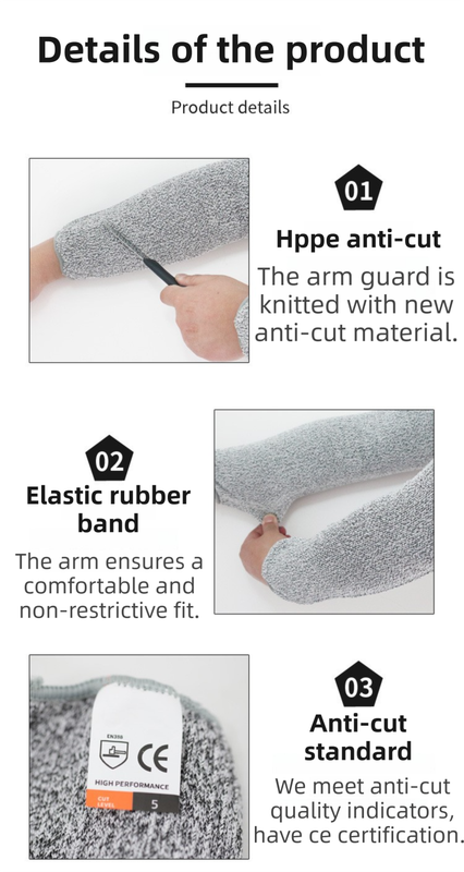 One-Pair 5 Level Cut-Resistant Arm Protection Sleeves(40CM) - Anti-Slash & view 4