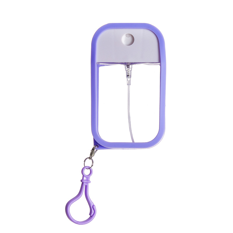 3-Pack Ultra-Slim 50ml Card-Style Travel Spray Bottle with Purple Silicone