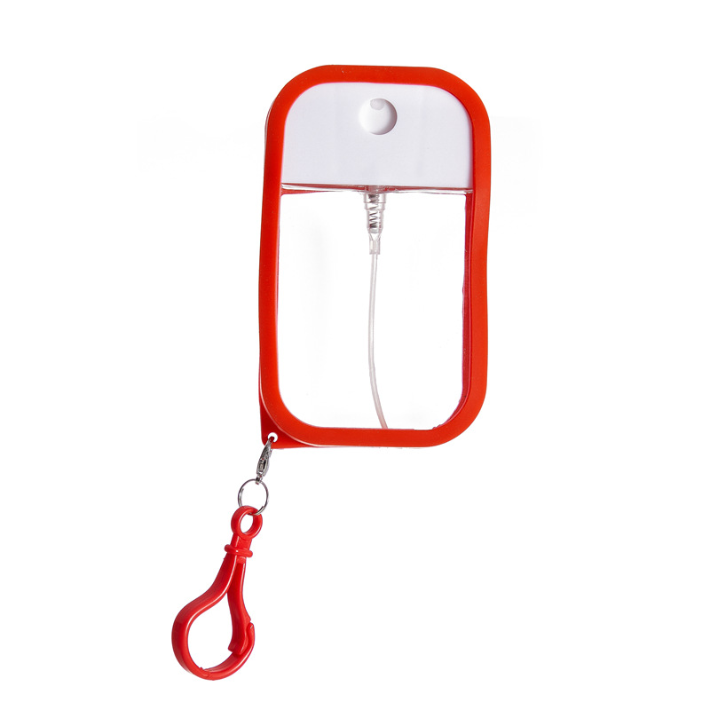 3-Pack Ultra-Slim 50ml Card-Style Travel Spray Bottle with Red Silicone Sleeve