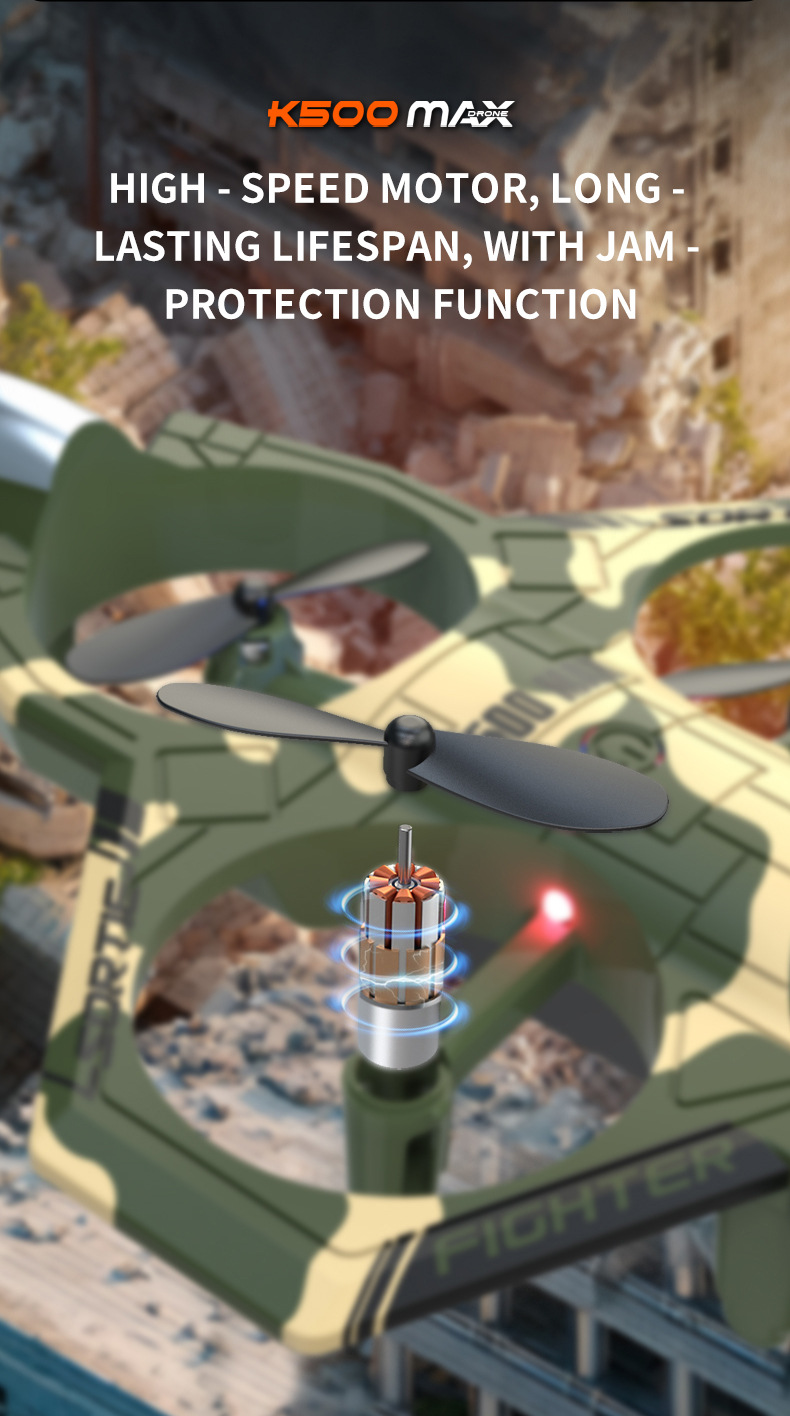Camouflage Blue 2.4G Remote Control Stunt Fighter Drone - Manual Toss Launch view 8