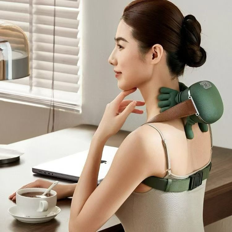 Wireless 4D Bionic 10-Fingers Shoulder & Neck Massager - EMS Micro-current &