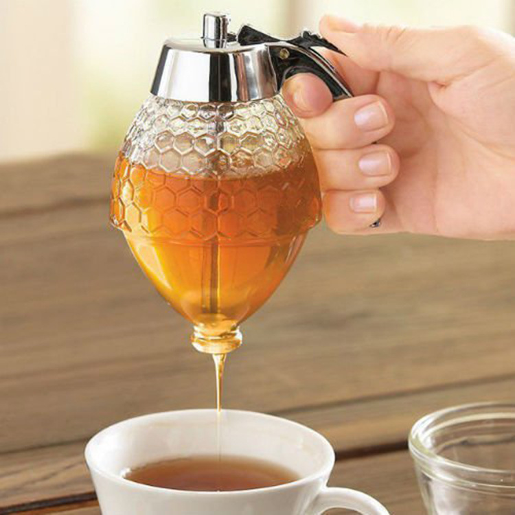 200ML No-Drip Press Honey Syrup Jam Dispenser with Bottom Flow Design view 3