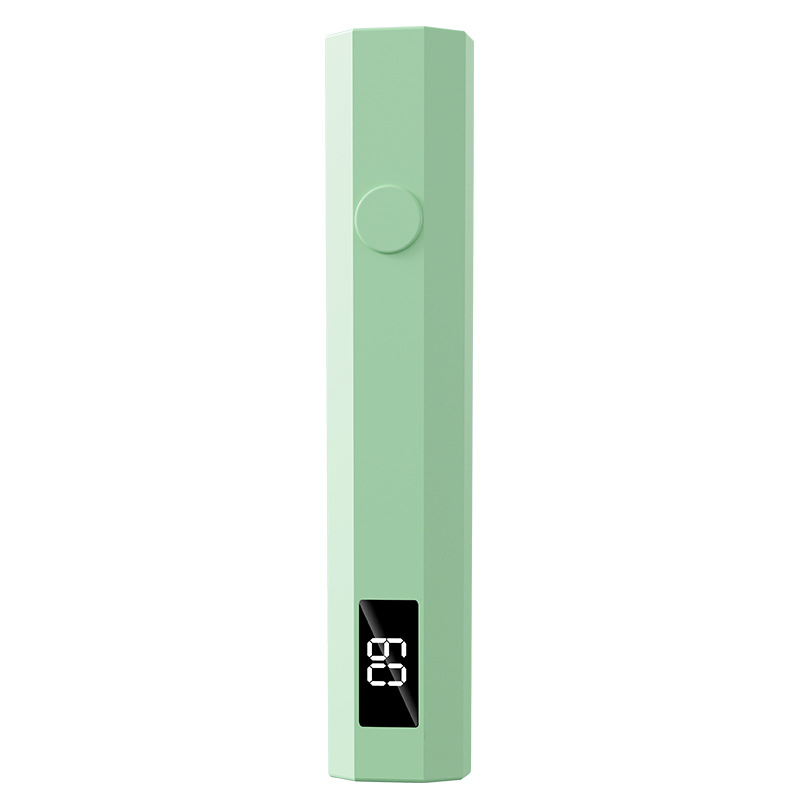 Green Mini Handheld LED/UV Manicure Light with Digital Display - Portable