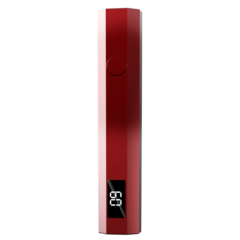 Gradient Red Mini Handheld LED/UV Manicure Light with Digital Display