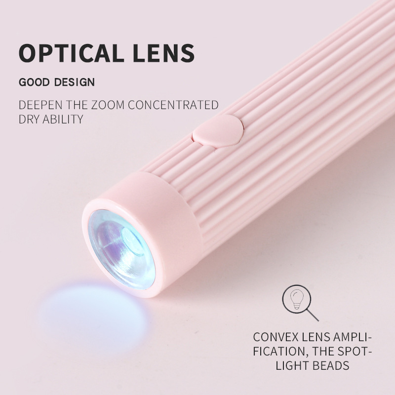 Gradient Red Mini Handheld LED/UV Manicure Light with Digital Display view 3