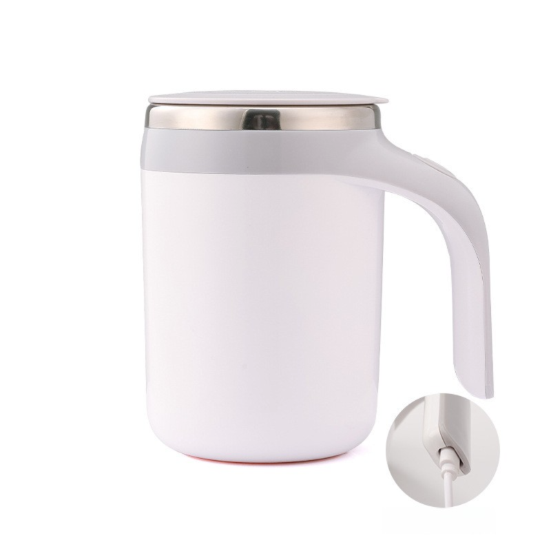 380ML White Magnetic Self-Stirring Coffee Mug - USB Charging — image 1