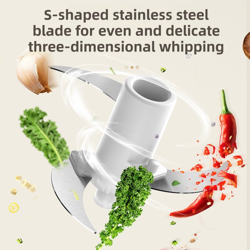Green Wireless Electric Kitchen Grinder - Portable 150ml Baby Food Maker with view 2
