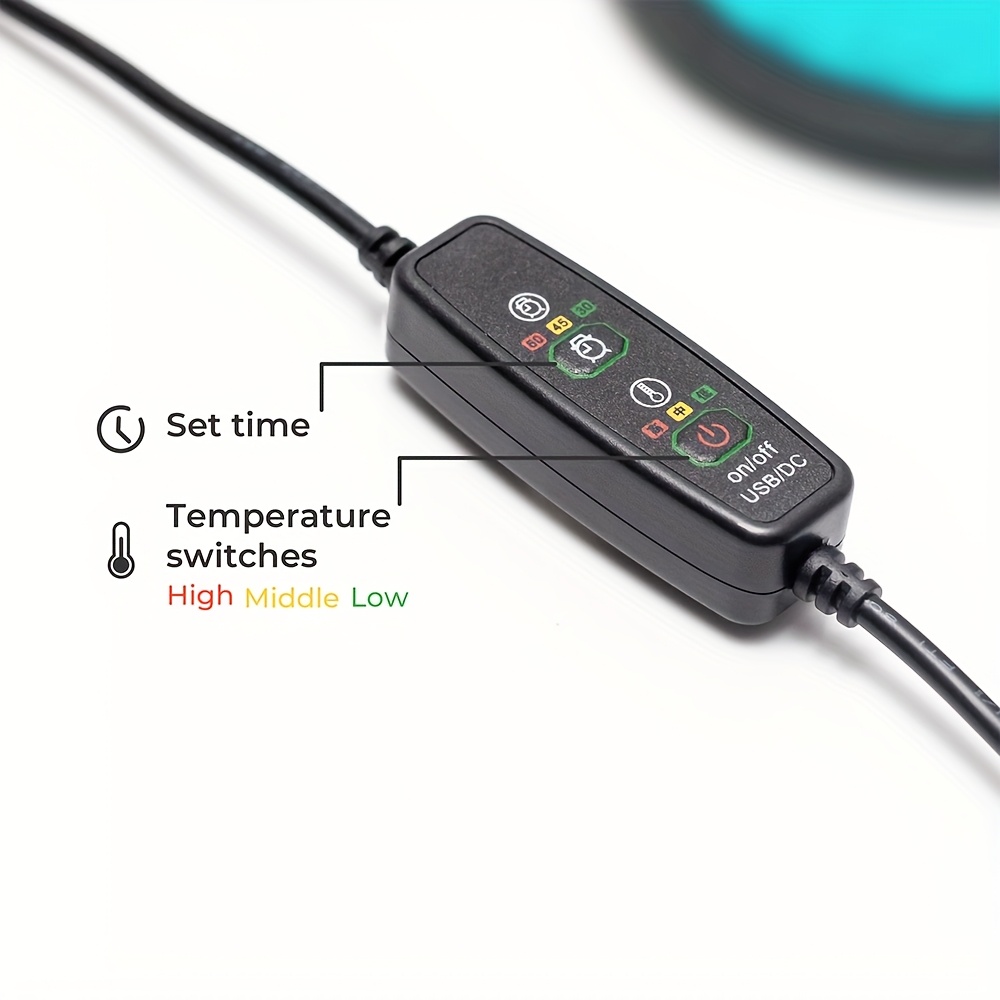 Green USB Electric Heated Neck Brace with 3-Level Temperature - Portable view 5