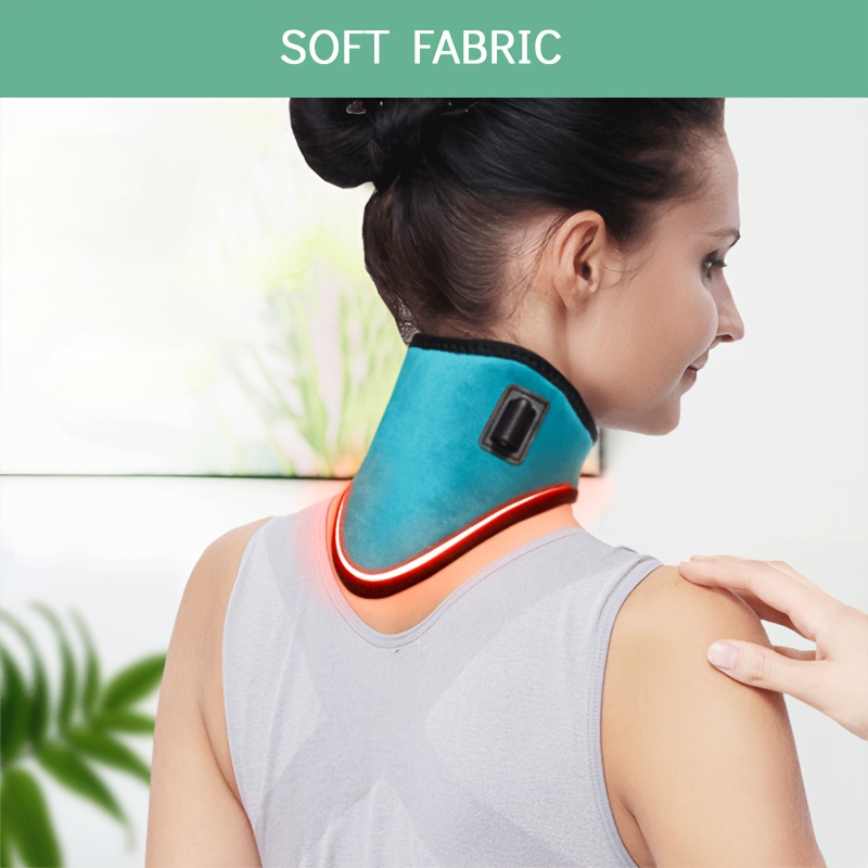 Rose Red USB Electric Heated Neck Brace with 3-Level Temperature - Portable view 2