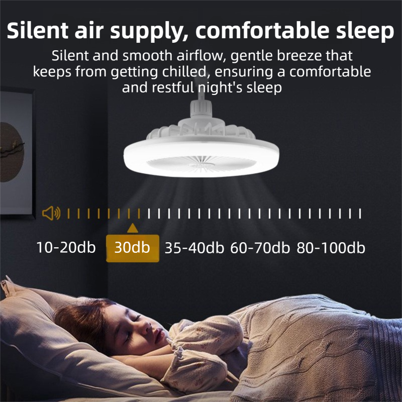 Yellow Quiet Remote LED Ceiling Fan Light with Aromatherapy Slot and Removable view 5