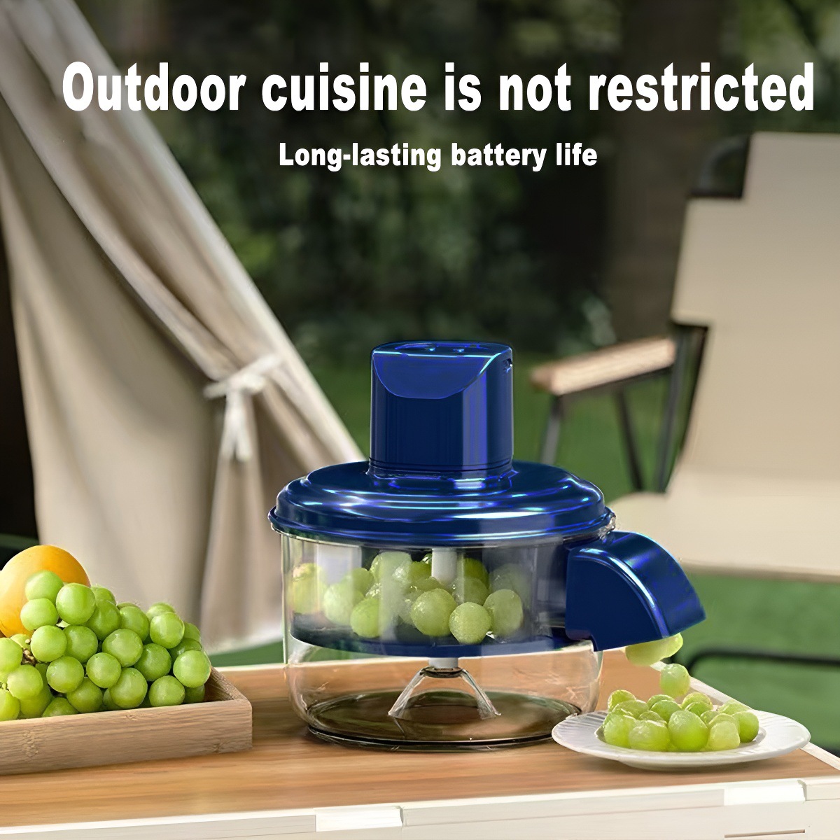 Blue Automatic Grape Peeler Machine - High-Efficiency & Mess-Free view 5