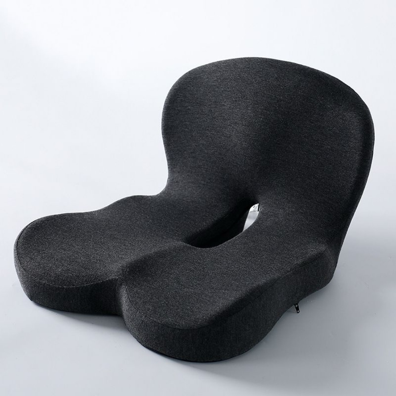 Black Ergonomic Memory Foam Seat Cushion & Lumbar Support(44x42x32CM)