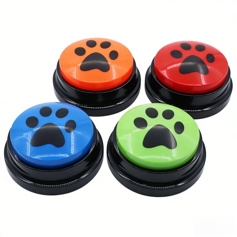 4-Pack Durable Dog-Talking Buttons & Recordable Voice Boxes - Interactive