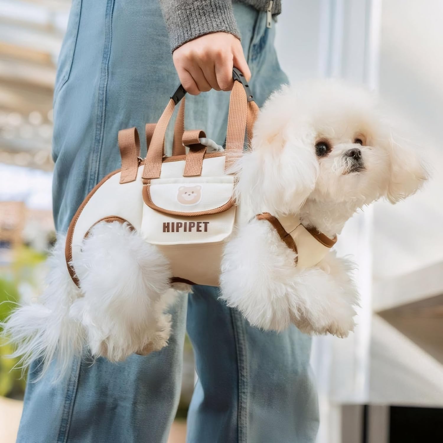 Black 4-in-1 Multi-Functional Pet Carrier Bag with Detachable Strap & 1.5M view 5