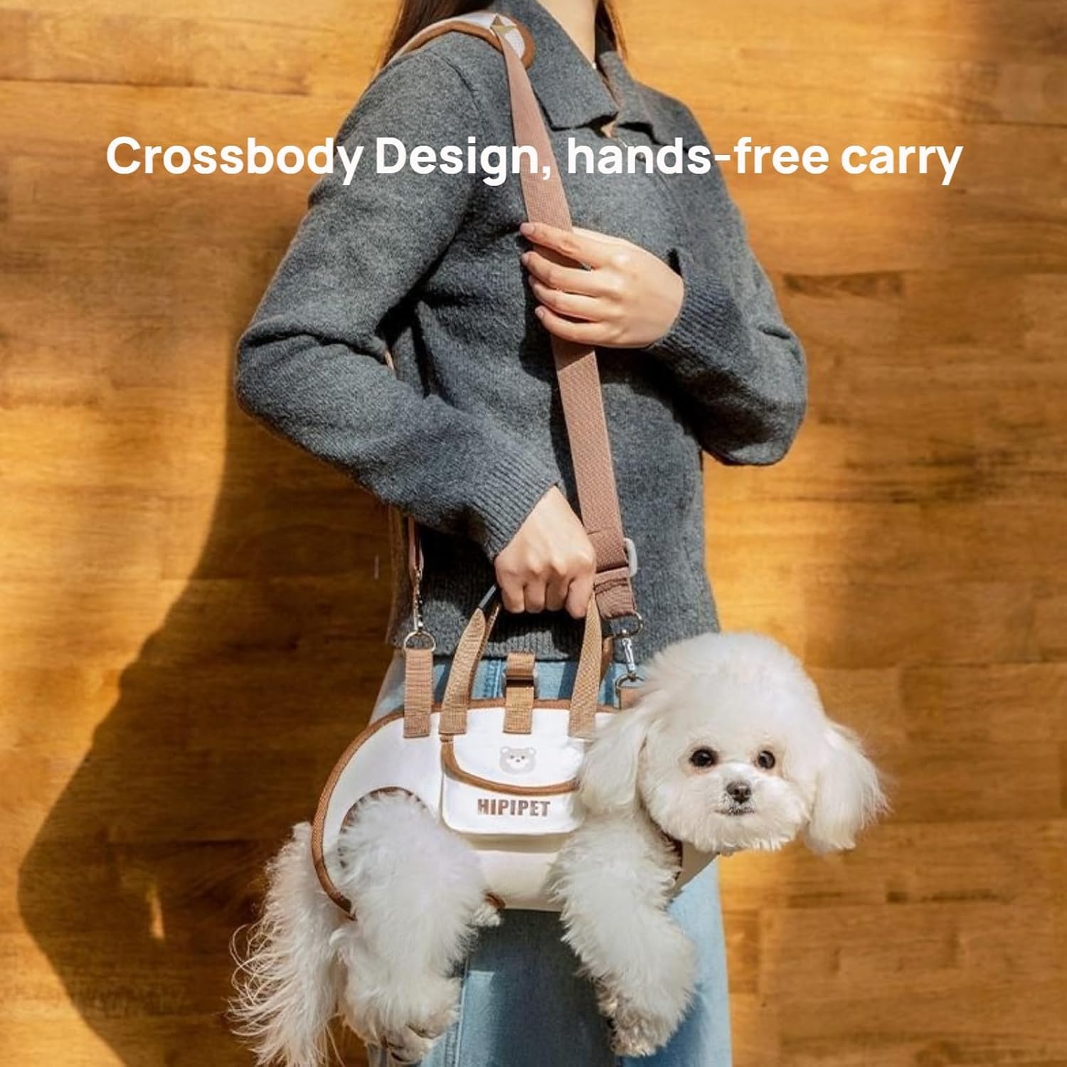 Black 4-in-1 Multi-Functional Pet Carrier Bag with Detachable Strap & 1.5M view 3