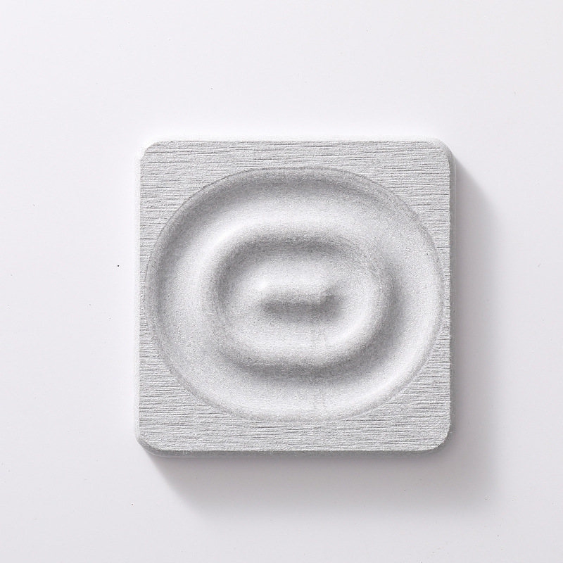 6-Pack Grey Instant Dry Diatomite Square Coaster Tray(10x10CM)